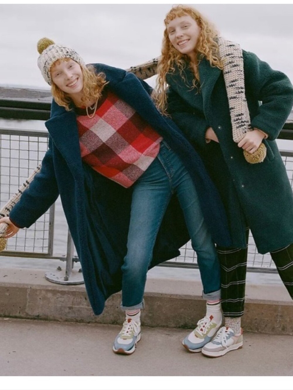 Madewell Dark Green Teddy Fleece Coat